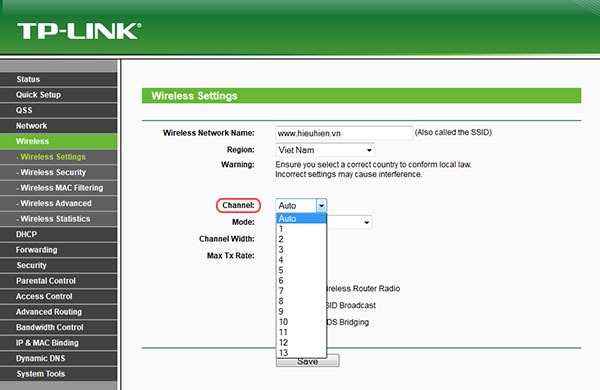 7 cách giúp tăng tốc Wi-Fi hiệu quả - Thay đổi kênh Wi-Fi TP-Link