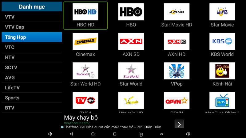 flytv ung dung xem truyen hinh tivi online mien phi cho android tv box flytvbox - nhom kenh tong hop