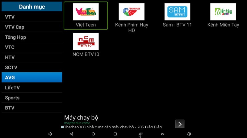 flytv ung dung xem truyen hinh tivi online mien phi cho android tv box flytvbox - nhom kenh avg