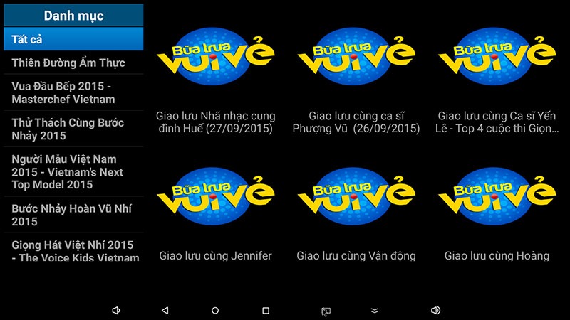 flytv android tv box ung dung xem truyen hinh tivi online mien phi flytvbox - xem tv show