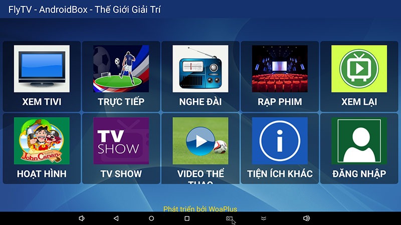 FlyTV ứng dụng xem truyền hình miễn phí trên Android TV Box