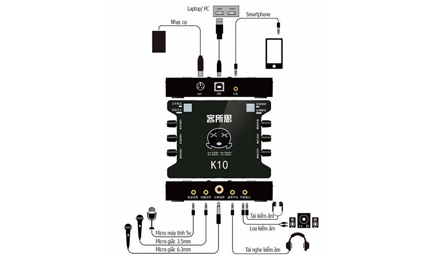 huong dan su dung sound card xox k10 xox ks108 chuyen dung livestream 12071 2