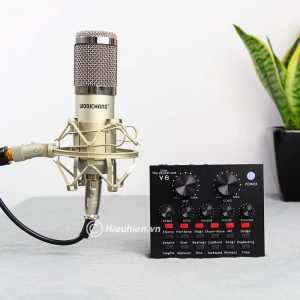 Trọn bộ Combo Micro thu âm BM 900 Woaichang + Sound Card V8 giá rẻ 05
