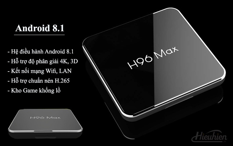 enybox h96 max x2 4gb/32gb android 8.1 tv box amlogic s905x2 chính hãng - android 8.1