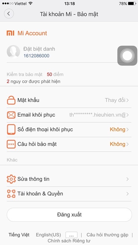 cach dang ky tai khoan xiaomi va ket qua