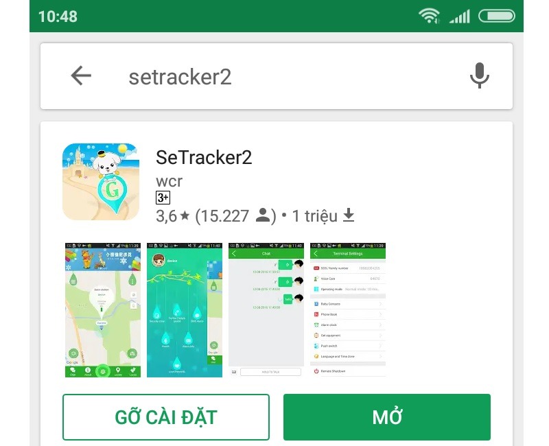 Tải ứng dụng Setracker2 từ CHplay hoặc App Store