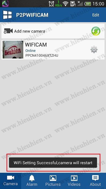 ket noi wifi thanh cong