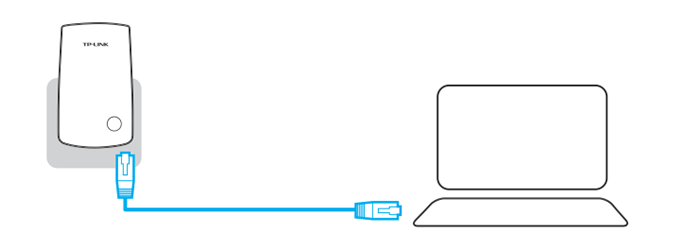 huong dan cach cau hinh tp-link tl-wa850re: gan day lan tu thiet bi tp-link 850re toi may tinh dung de cau hinh.