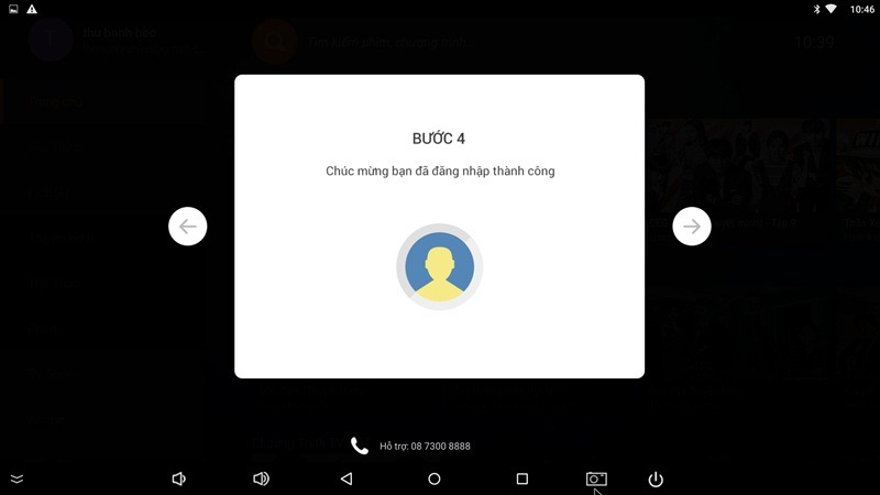 huong dan dang nhap va kich hoat fpt play tren android tv box tren man hinh tv box cung bao hieu thanh cong