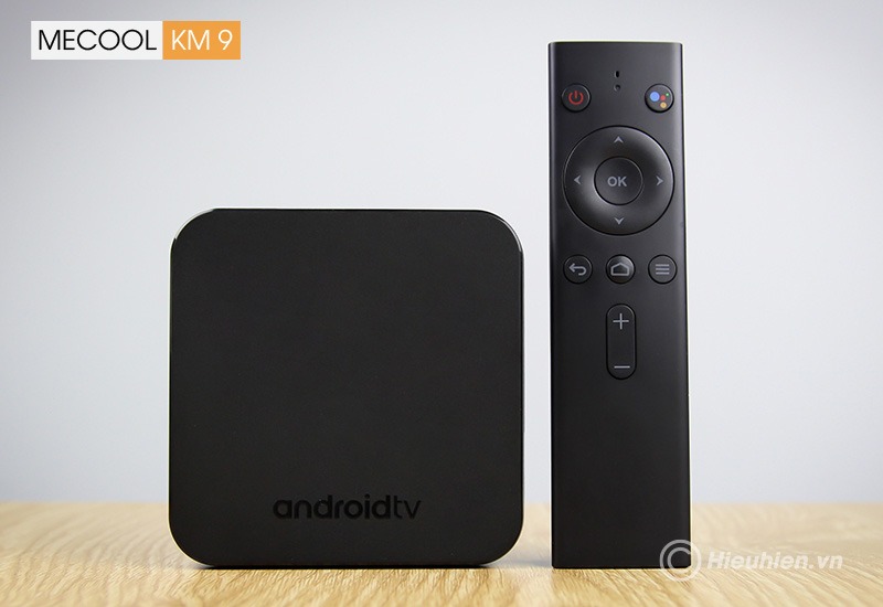 mecool km9 android tv 8.1, chip amlogic s905x2, 4gb/32gb, tìm kiếm bằng giọng nói - box và remote