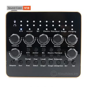 Sound Card V10 - Thu âm hát live stream, hát karaoke cực hay 04