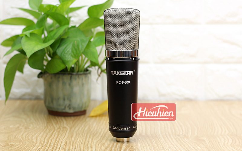 takstar pc k600 (đen) – micro thu âm condenser chuyên nghiệp cao cấp - mặt trước