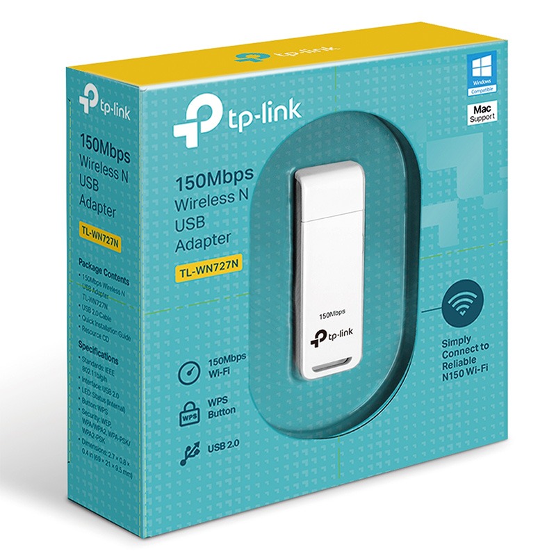 TP-Link TL-WN727N - USB Thu Sóng WiFi Chuẩn N 150Mbps chính hãng