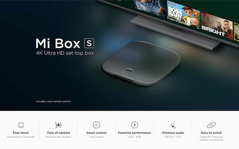 xiaomi mibox s 4k android tv box phiên bản quốc tế - tính năng