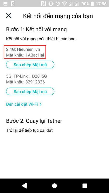 cách cấu hình bộ phát wifi tp-link archer c50 bằng ứng dụng tether - hình 11