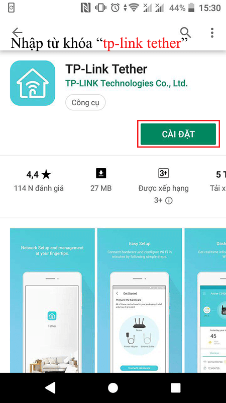 hướng dẫn cách cấu hình tp-link tl-wa850re qua app tether trên điện thoại hình 02