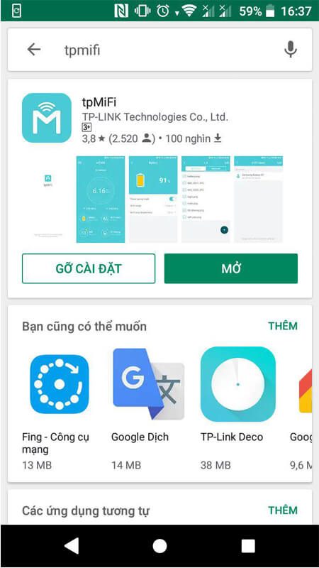 cách cấu hình bộ phát wifi 4g tp-link m7350 bằng ứng dụng tpmifi hình 04