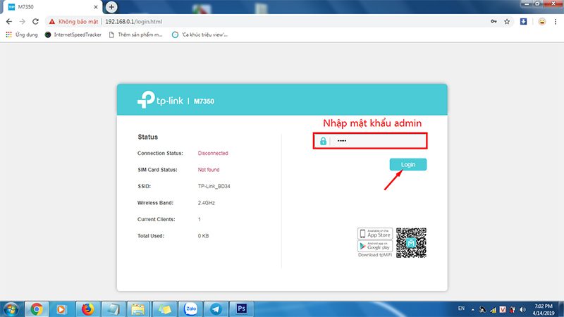 hướng dẫn cấu hình tp-link m7350 - bộ phát wifi 4g di động qua trình duyệt web - hình 02