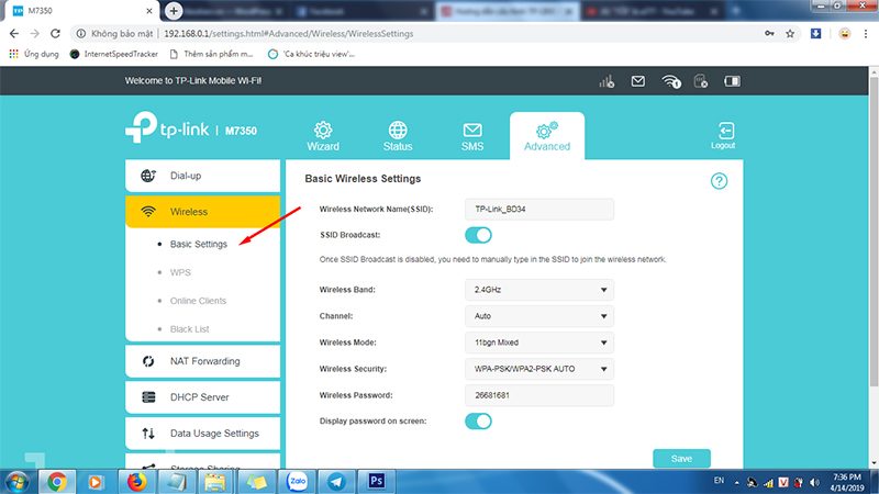 hướng dẫn cấu hình tp-link m7350 - bộ phát wifi 4g di động qua trình duyệt web - hình 06