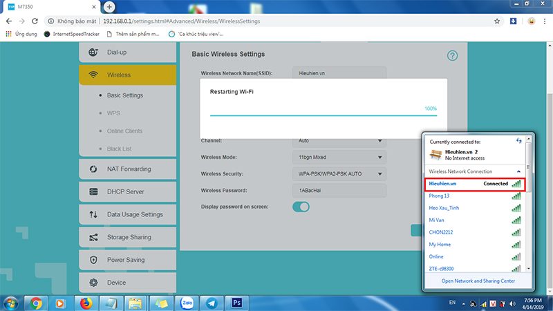hướng dẫn cấu hình tp-link m7350 - bộ phát wifi 4g di động qua trình duyệt web - hình 09