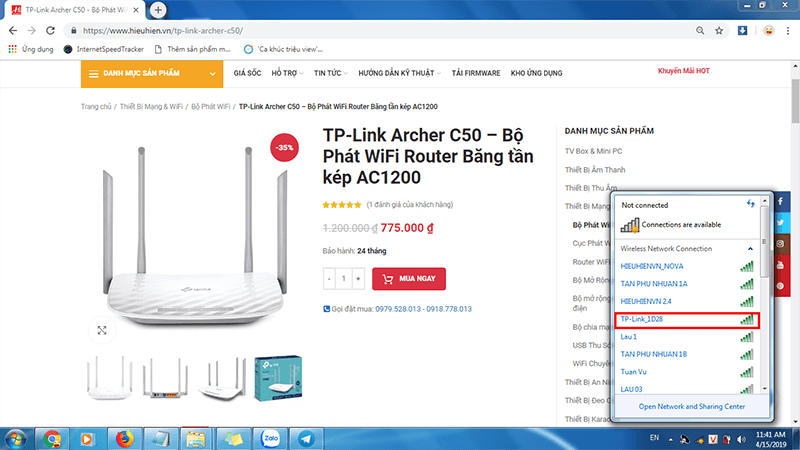 hướng dẫn cài đặt tp-link archer C50 để phát wifi trên cả 2 băng tần - hình 01