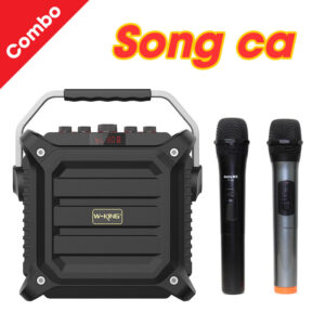 combo loa karaoke xách tay w-king k3h + micro zangsong v10 tu