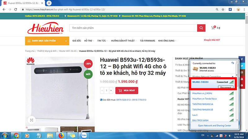 hướng dẫn cấu hình bộ phát wifi 4g huawei b593u-12/b593s-12