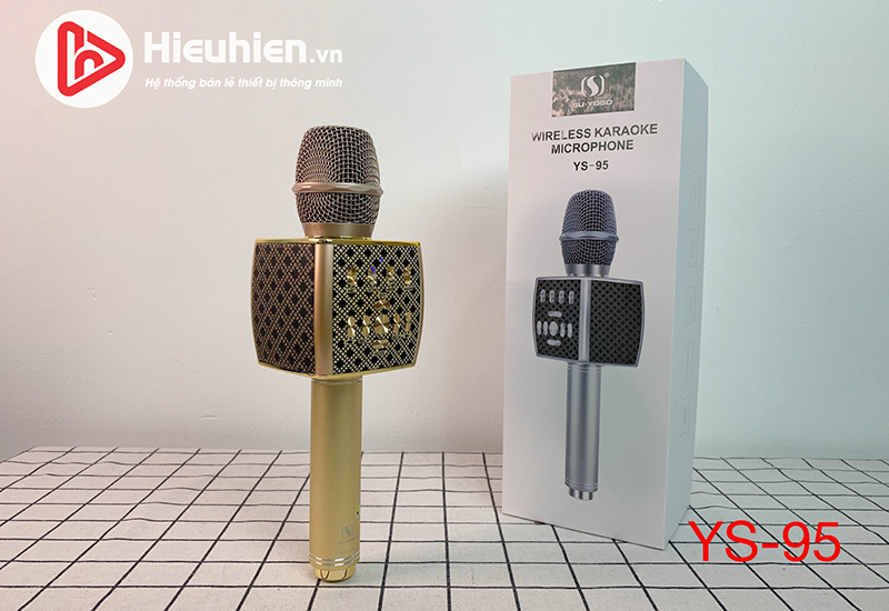 Micro YS95 Mic Karaoke Bluetooth Tích Hợp Live Stream, Giả Giọng
