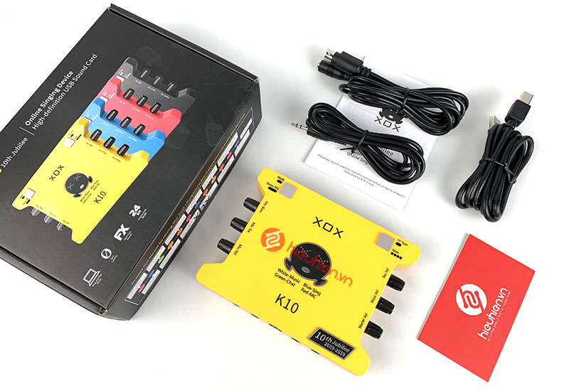 Combo Sound Card XOX K10 Phiên Bản Mới 2020 + Kèm Mic ISK AT100