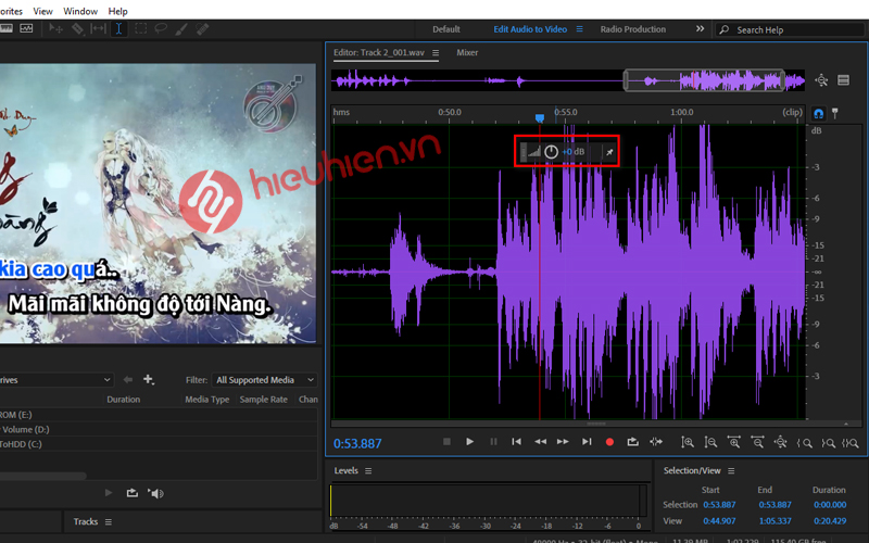 điều chỉnh âm lượng giọng hát