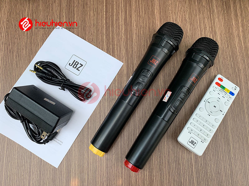 loa kéo jbz j6 - loa karaoke di động kèm 2 micro không dây - hình 23