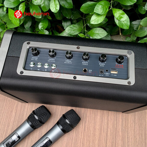 shengyou a7 - loa karaoke di động kèm 2 micro không dây - hình 07