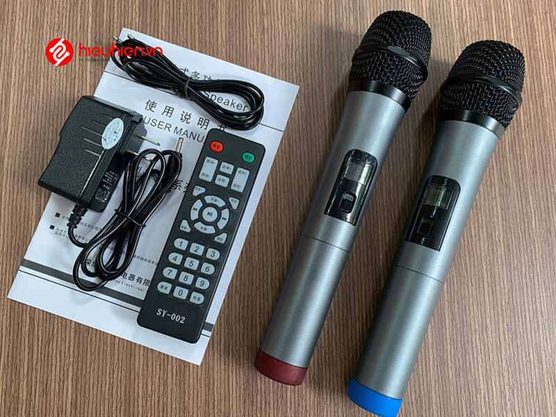 shengyou a7 - loa karaoke di động kèm 2 micro không dây - hình 19