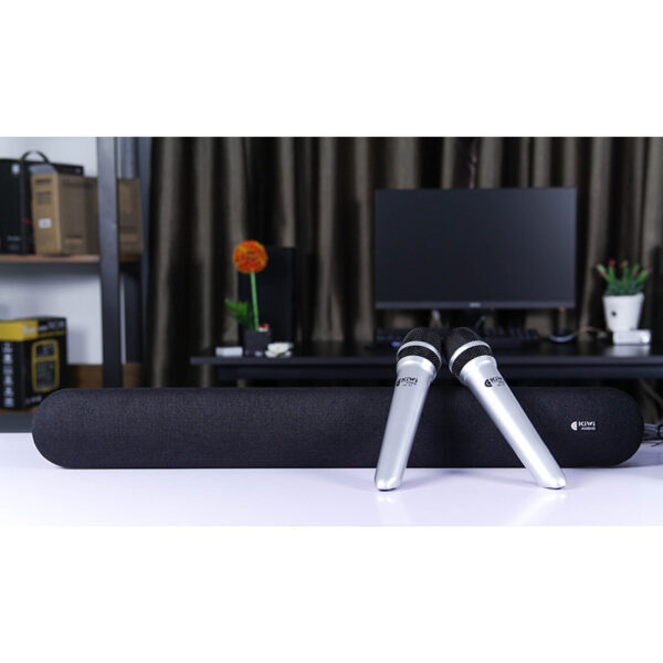 loa soundbar kiwi hk01 kèm 2 micro, hát karaoke hay - chính hãng