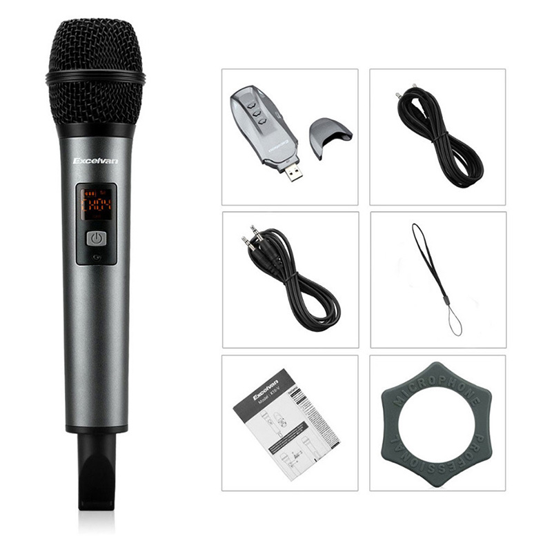 Micro Karaoke không dây Excelvan K18V chính hãng - hình 03