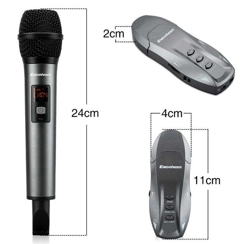 Micro Karaoke không dây Excelvan K18V chính hãng - hình 04