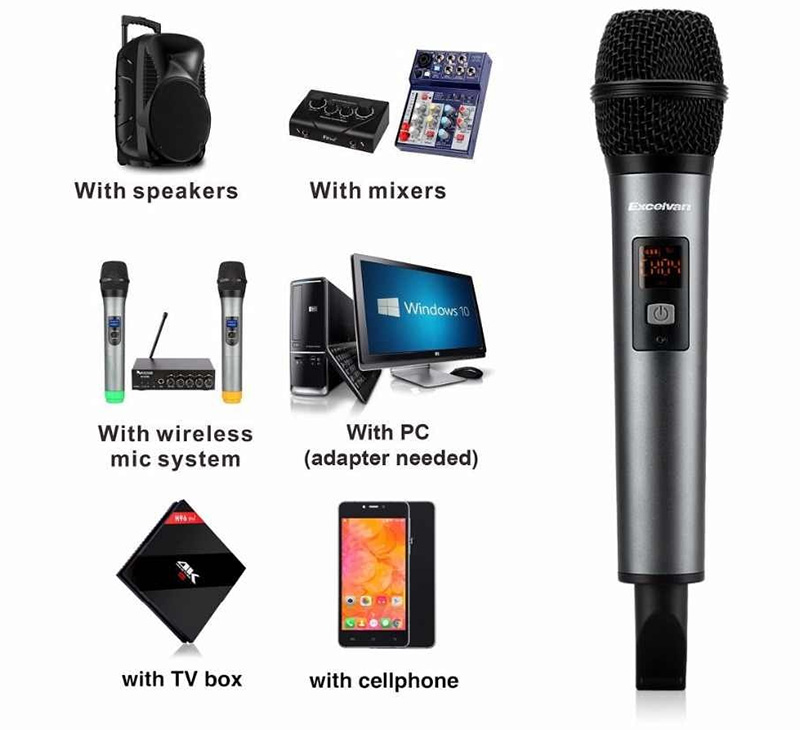 Micro Karaoke không dây Excelvan K18V chính hãng - hình 07