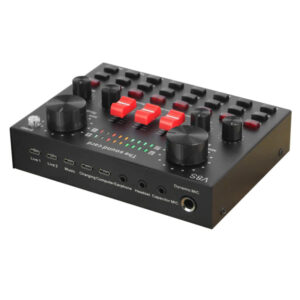 sound card v8s bluetooth - thu âm hát livestream karaoke - các cổng kết nối