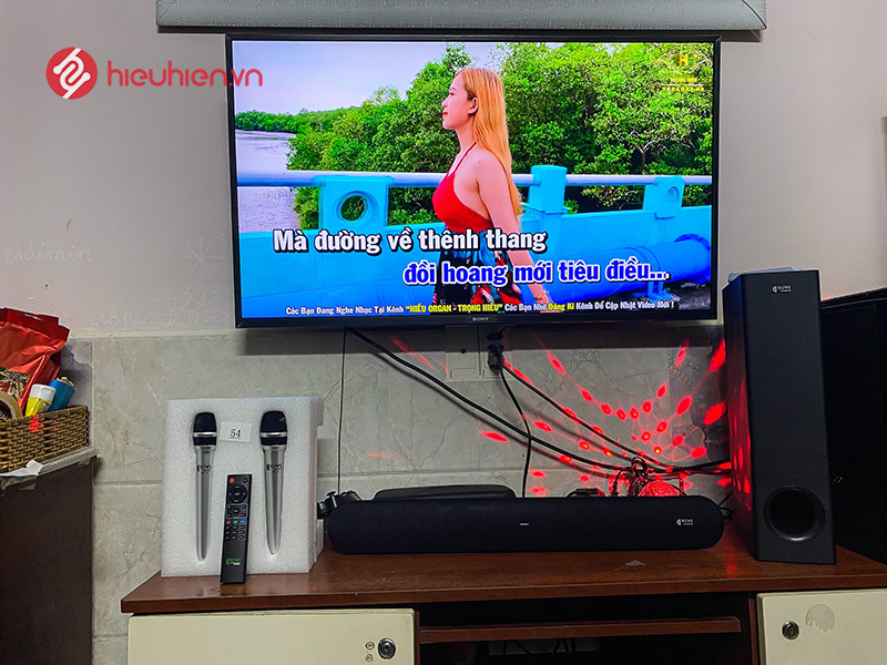 kiwi hk01 loa soundbar karaoke - lắp đặt trực tiếp tại nhà khách hàng