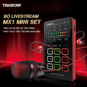 Takstar MX1 Mini SET - Combo Mic Hát Karaoke Online, Livestream