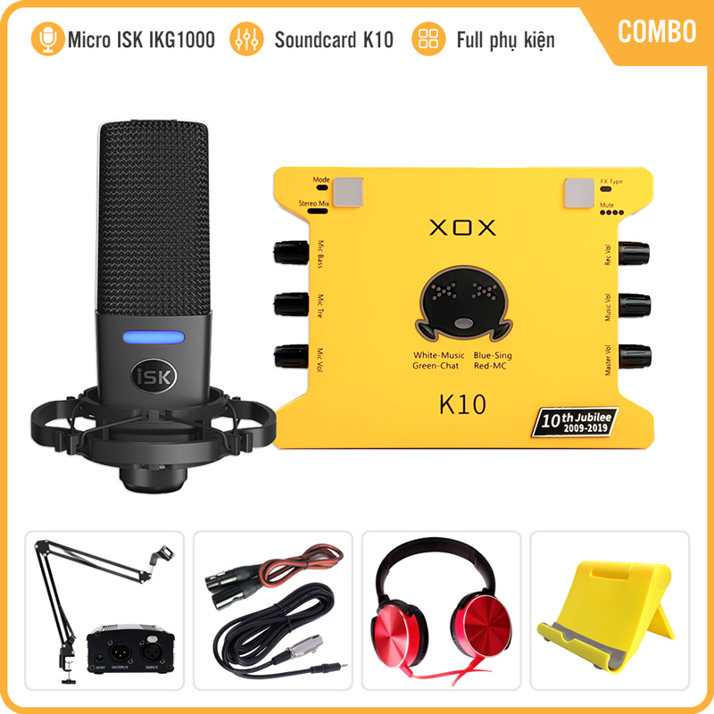サウンドカード Soundcard XOX K10 10th とマイクAT100 サウンドカード Soundcard XOX K10 10th とマイクAT100 Combo