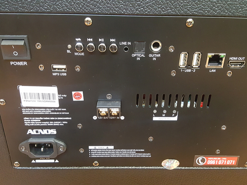 ksnet550 được trang bị đầy đủ các cổng kết nối