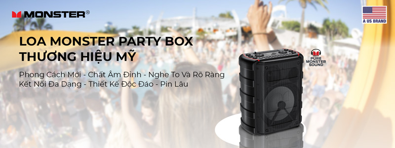 monster party box loa xách tay thương hiệu mỹ