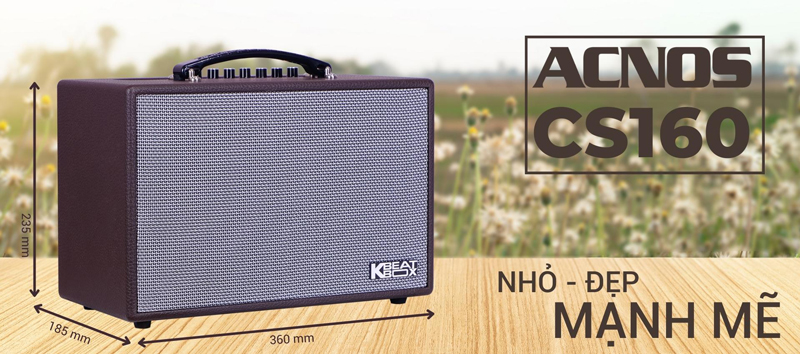 ACNOS CS160 - Loa karaoke di động xách tay nhỏ đẹp mạnh mẽ