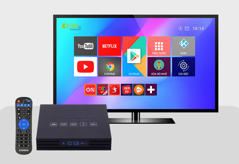 giao diện và chức năng Kiwi Box S10 Pro