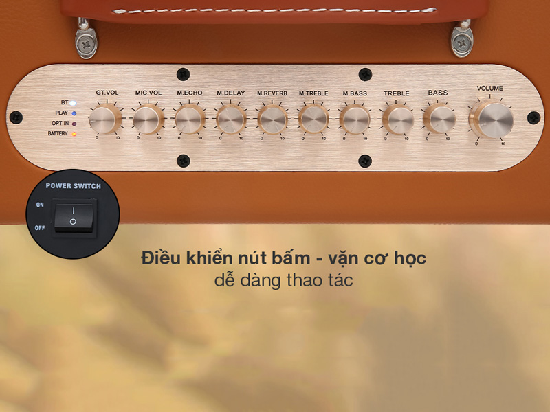 hệ thống đầy đủ nút hiệu chỉnh của loa sumico msp10