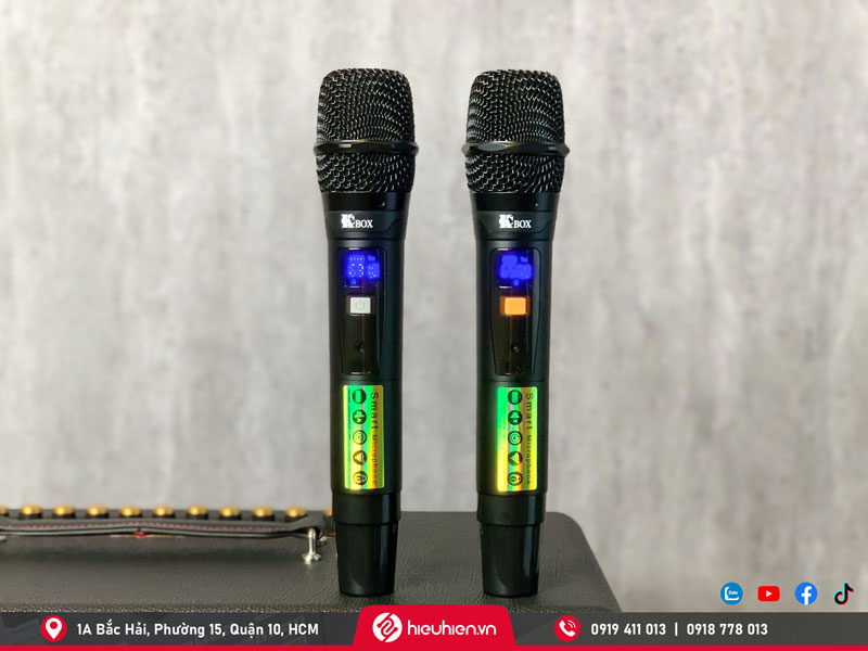 so sánh loa kcbox s9 và kcbox s9 plus đi kèm 1 cặp micro không dây uhf cao cấp