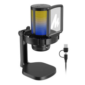 micro thu âm maono dgm20 rgb usb condenser chính hãng - màu đen