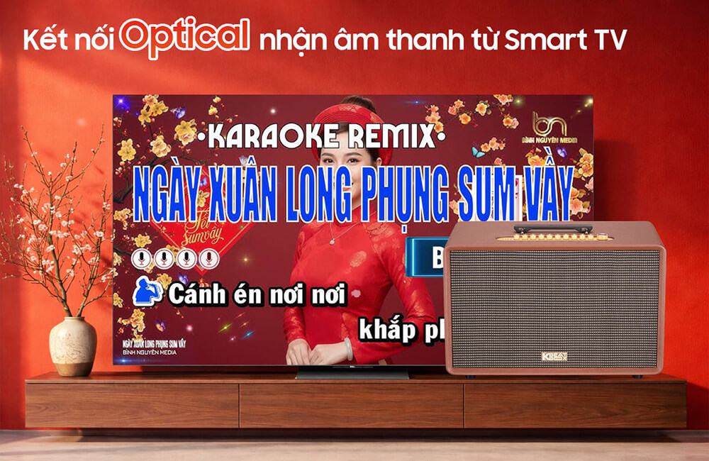 đánh giá soncamedia acnos flac 39 - đẳng cấp karaoke chuyên nghiệp - kết nối optical nhận âm thanh từ tv