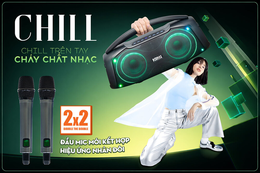 đánh giá soncamedia acnos chill - loa karaoke xách tay di động 120w rms, 2 dsp, bass đôi 13cm, kèm 2 micro